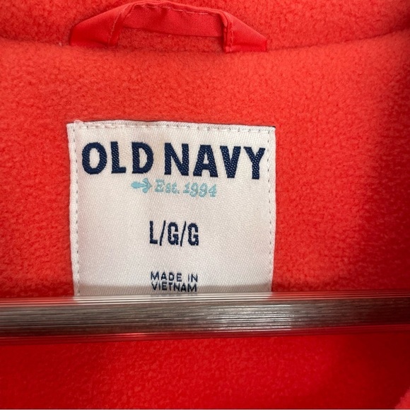 Old Navy  Easy Puffer Vest Fleece Lined Briquette Orange Large - Picture 4 of 8